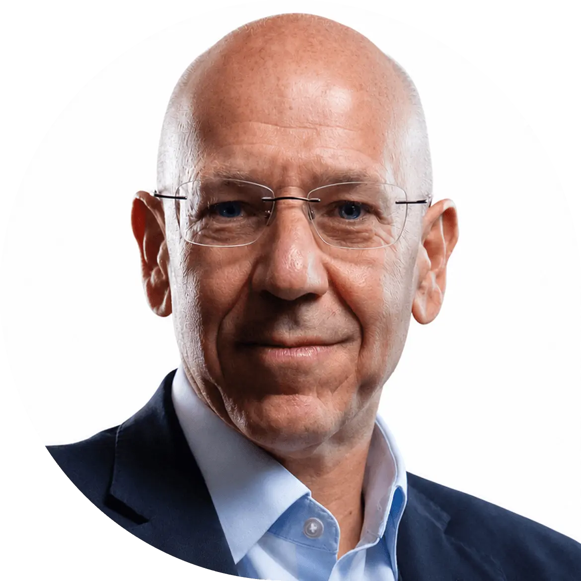Professor Neil Greenberg, wearing rimless glasses, a navy jacket and a light blue shirt.